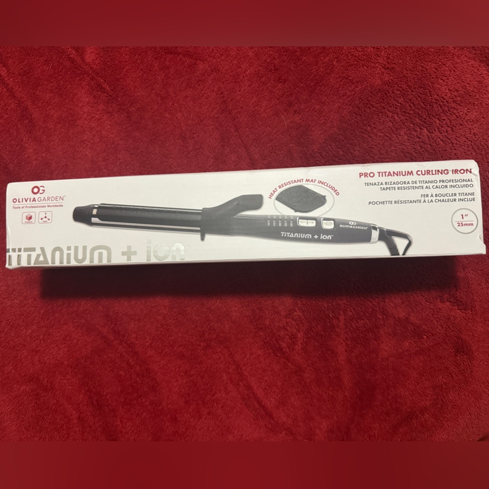 NIB Olivia Garden Pro 1” Titanium + Ionic curling iron